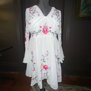 Beautiful white ASOS dress with floral details